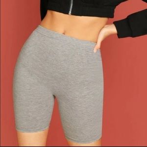 Gray biker shorts
